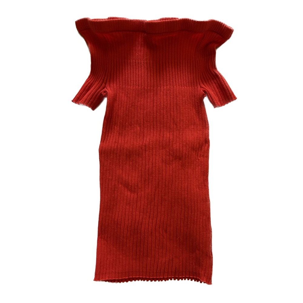 Ann Taylor Petite Red Off Shoulder Stretchy Top